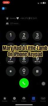 Mary Had A Little Lamb - iPhone Keypad