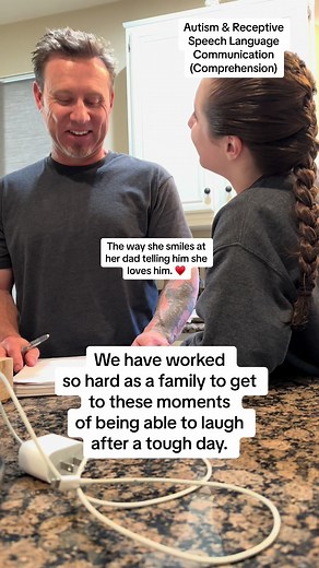 Autism Dad Helping Shaidyn with Stuffed Animals and Apps