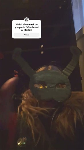 Plastic vs Cardboard alien mask ! #antizoo #theriangear #alterhuman #therian #therianthropy #furry