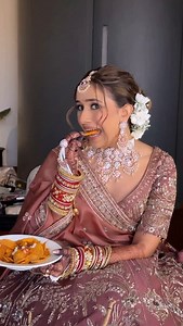 Not your usual bride, she owned every moment, danced through the chaos, and made her big day her own kind of magic. 😍❤️✨ Makeup @tejaswini_makeupartist Bride @rashibhutadaa [tejaswini, bridal look, bridal makeup artist, makeup artist, bridal Mua, wedding mua, Indian wedding look, bridal inspo, glam look, glam makeup, sangeet makeup, sangeet outfit, sangeet vibe, sangeet hairstyle, reception look, reception outfit] | Tejaswini - Makeup Artist