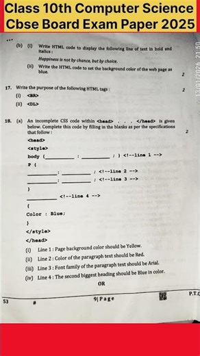 CBSE Computer Science Board Exam 2025 | Question Paper Analysis | Class 10#computerscience#cbse2025