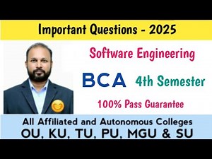 Software Engineering Important Questions 2025 BCA IV Semester 4th Sem Imp Gunshot OU PU TU KU