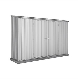 Absco Sheds 3.0 x 0.78 x 1.95m Zincalume Double Door Space Saver Garden Shed