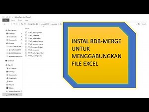 CARA MENGINTSAL RDB MERGE (UNTUK MENGGABUNGKAN FILE EXCEL)