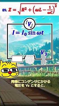 【高校物理】公式から物理学。RLC直列回路 Z=√(R^2+(ωL-1/ωC)^2)。#shorts #電磁気学 #高校物理
