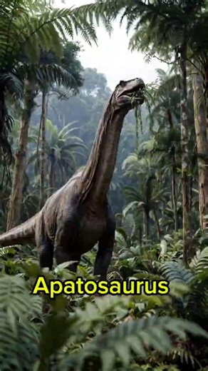 Apatosaurus, a huge long-necked herbivore, slowly roamed Earth during the Jurassic period. #dinosaur