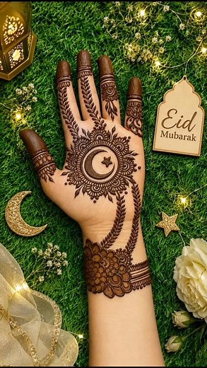 Eid special Easy Moon mehndi design | mehandi ka design | mehndi designs | mehndi ke designs