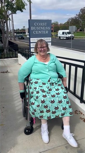 Tammy on the ramp to medical appt