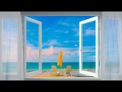 8K Open Window to the Ocean | Tropical Beach Waves & Relaxing Sea Sounds (8 Hours) | Ep. 8