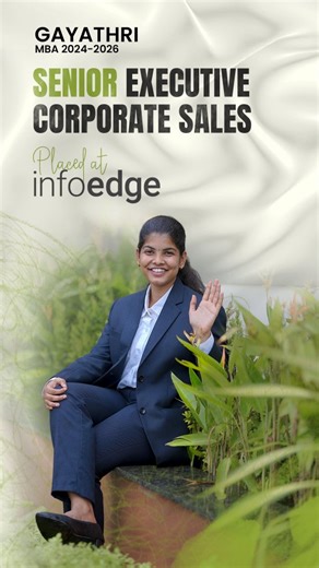 Congratulations to Gayathri (MBA 2024–2026) on being placed as Senior Executive – Corporate Sales at Infoedge This achievement reflects her dedication, perseverance, and the strong industry-focused training at the Amaravati Campus. Wishing her great success as she steps confidently into the corporate world! Proud moment for our MBA community #AmritaUniversity #Amrita #Amaravati | Amrita Vishwa Vidyapeetham, Amaravati Campus