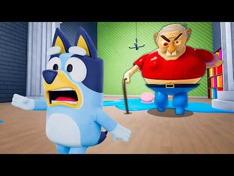 Bluey Plays Escape the Evil Grandpa in Roblox