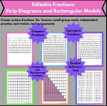 Editable Fraction Strips and Rectangular Models