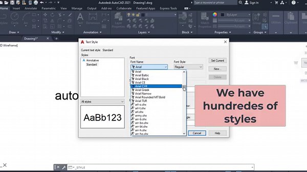 Learn How to Create or Modify a Text Style in autocad