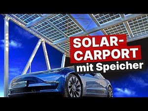 Solarcarport mit Speicher: PV Anlage lädt E-Auto ohne Netzanschluss