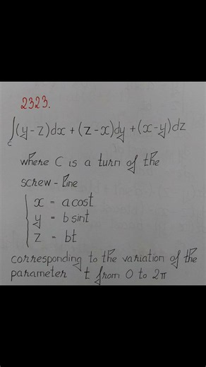 Demidovich 2323 - 3/ Line integrals(Tích phân đường) -- Type 2(Loại 2) - phần 3