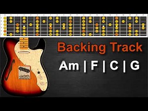 Pop Rock Ballad Guitar Backing Track in A Minor | 69 BPM |