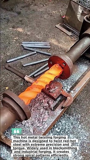 Extreme Hot Metal Twisting Machine | Powerful Forging Process