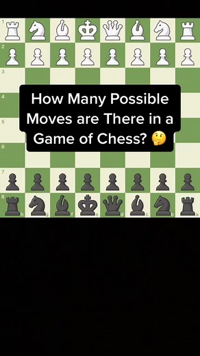 How many possible moves are there in my game of chess?! #chess #chesstok #math #interestingfacts #fyp #interesting #trivia #themoreyouknow