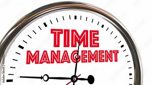 Time Management Efficient Clock Managing Projects 3d Animation Stock Video