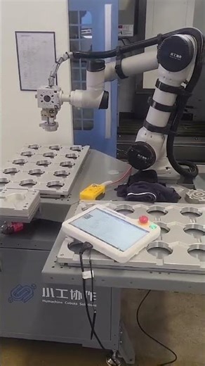 The robotic arm is now in action! It demonstrates precision and efficiency in automated tasks