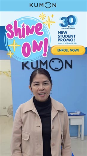 Kumon Shine On 2026 – New Student Promo ✨ Help your child advance in Math and Reading beyond their grade level before school starts. Enroll now and enjoy great savings plus freebies: 💕FREE PHP 550 Registration Fee 💕FREE Diagnostic Test 💕FREE Kumon Bag 📍 FRESCO Mall, Mabini Circle, Santiago City (2nd Floor, McDonald’s) 📲 0906-4194866 #KumonShineOn #KumonNewStudentPromo #KumonMabiniCircleSantiago | Kumon Mabini Circle Santiago Center