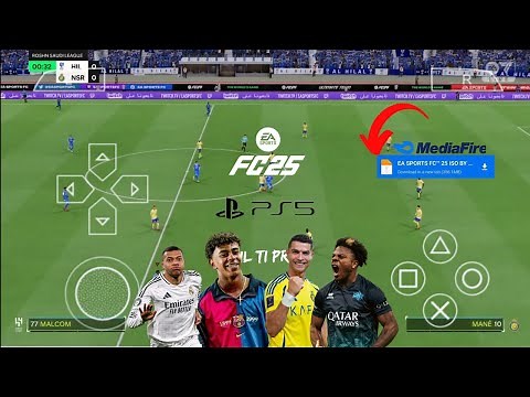 FIFA 2025 PPSSPP ORIGINAL PS4/5 DOWNLOAD | EA FC 25 PSP UPDATE FULL KITS 25 & TRANSFERS 4K GRAPHICS
