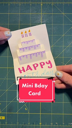 My first mini card! Should I make this a series?🎉 #birthdaycard #cardmaking #handmade #diy #howto #fyp