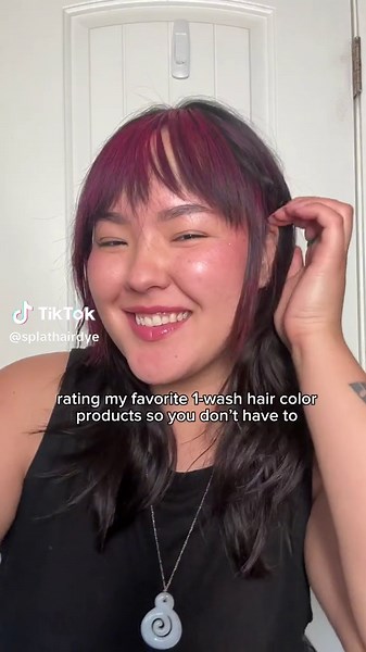 Splat's One-Wash temporary hair makeup is a game changer. 💁‍♀️ This time, Piercing Pink is toootally the final look. Which color would you try? #inmyvillainera #hairtok #pridemonth #haircare #color #shorthair #newhair #summerhair #pinkhair #rainbowhair