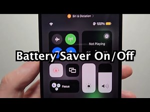 iPhone 14 How to Turn On / Off Low Power Mode (Battery Saver)