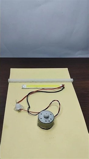 DIY Hand Powered Generator for LED Light #dcmotor #experiment #diy #shorts