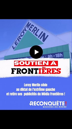 Les employés de @leroymerlin qualifient @frontieresmedia de « journal d’extrême droite » pour essayer de dissuader les gens d’entendre ce qu’on à leur dire. Dites Leroy Merlin, vous cautionnez ces prises de positions politiques de vos employés ? #Marseille @reconquete_officiel #marseille #frontières | Jean-Marc Graffeo