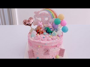 Peppa Pig Birthday Cake (Tutorial/Cake Decorating)