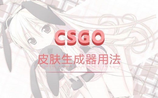 单机版Csgo皮肤生成器的简单使用方法