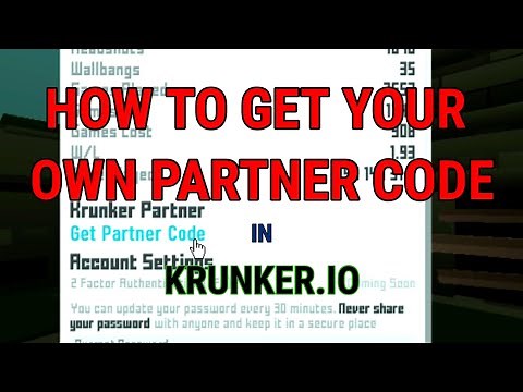 HOW TO GET YOUR OWN PARTNER CODE IN KRUNKER.IO