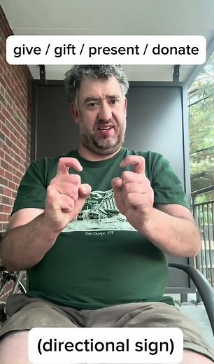 ASL signs for give, gift, present, and donate / Learn ASL