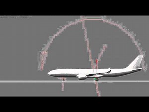 MSC ADAMS Aircraft multibody simulation. Aircraft Landing.