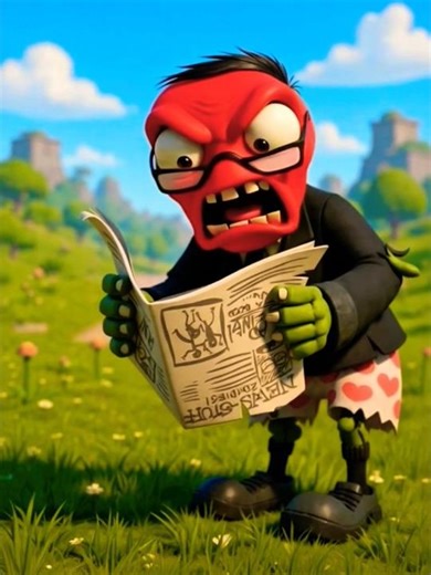 newspaper zombie #funny #trending #zombie #subscribe #shots