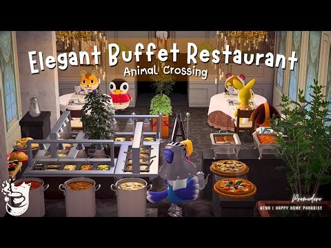 ACNH Elegant Buffet Restaurant 🍽️✨ Cozy Fine Dining Ambience for Relaxing & Chill Moments