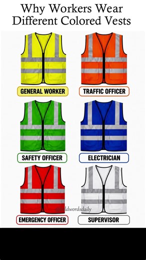 Safety vest colors ka meaning aur workplace roles easy way me samjho 👀🦺