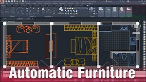 الفرش الأتوماتيكي للمخططات "التأثيت الأتوماتيكي" على برنامج الأتوكاد (Automatic Furniture AutoCAD) | Engineer DZ-tutorial