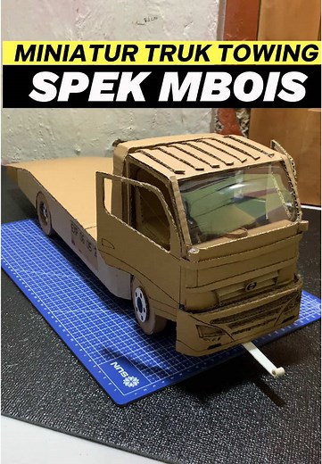 Cara Membuat Miniatur Truk Towing dari Kardus