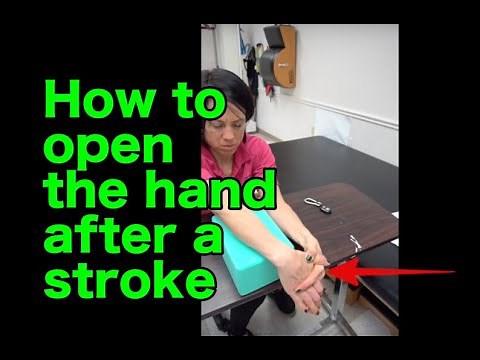 How do you open the hand after a stroke?