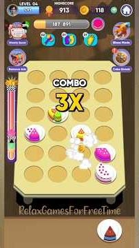 Cake Sort 3D Puzzle Game - part 1 endless color sorting merge arcade puzzle brain game walkthrough