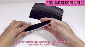 Canvalite 40 PCS Nail File Professional Reusable Peel and Stick Nail Files Replaceable Emery Boards 100 Grit Fingernail Files Manicure Tools for Home and Salon Use