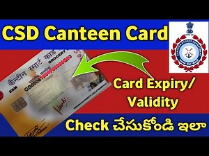 How to Check CSD Canteen Card Expiry date | find CSD canteen Card printing date