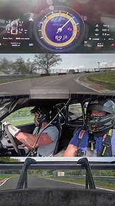 Intense racing action between high-performance vehicles