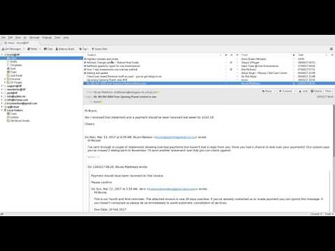 move emails from imap into local folders in thunderbird