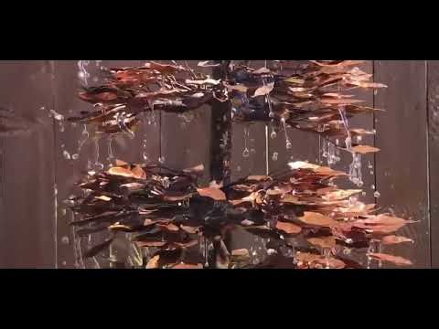 40" Copper Sequoia Tree Garden Fountain | Outdoor Water Fountain