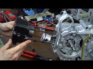 Assemble piston, cylinder, cylinder head and adjust timing