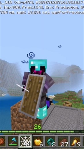 Clutching for the first time on bedrock edition😮